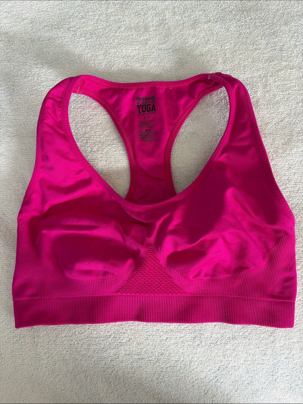 PINK Victoria's Secret Seamless Racerback Sports Bra - Fuchsia Pink